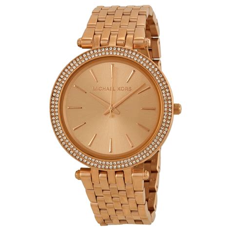 michael kors rose gold bezel